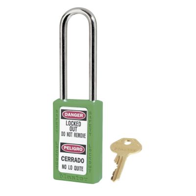 Custom Green 411 Padlock Keyed to Differ with Long Shackle Custom Green 411 Padlock Keyed to Differ with Long Shackle